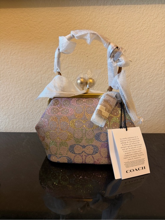 Coach Handbags - Coach Rainbow Crystal Kisslock Bag BNWT